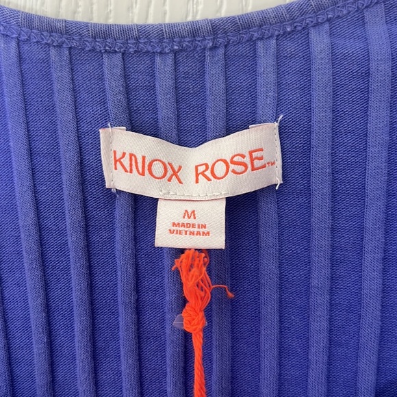 Women’s Slim Fit Long Sleeve Ribbed Tee Knox Rose Purple. Size M - Picture 5 of 8